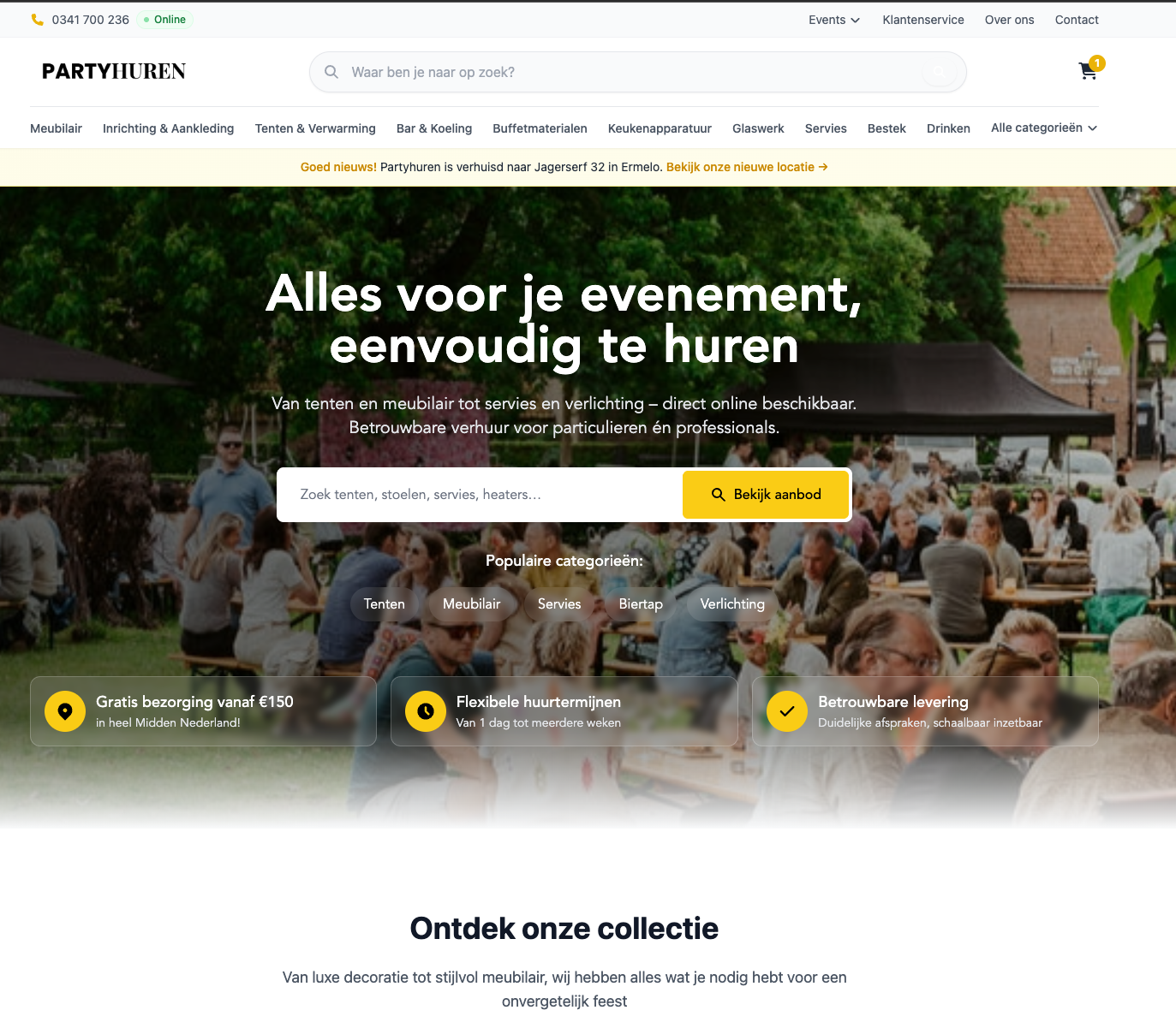 Partyhuren Website Interface